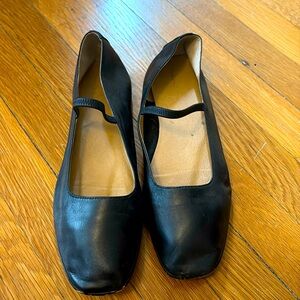 MADEWELL “Greta” Black Leather Mary Jane Flats (10.5)